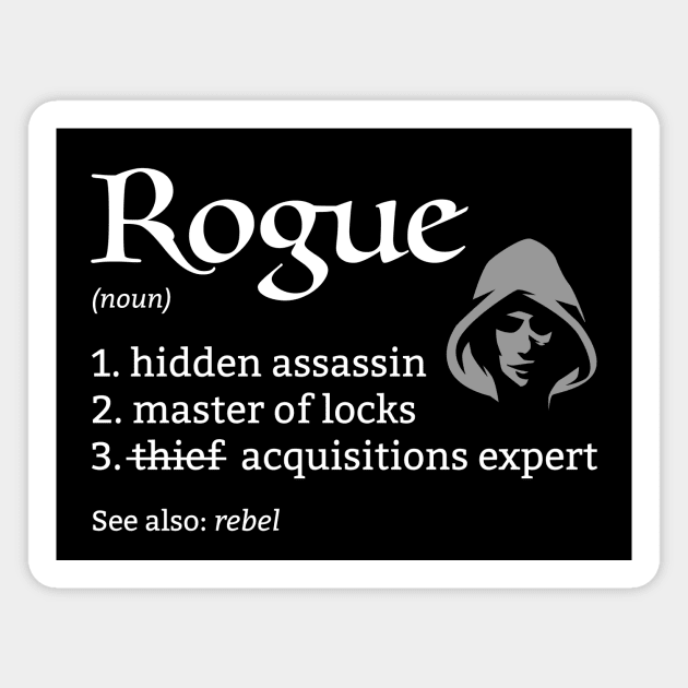 D&D Rogue Class Definition Magnet by Sunburst